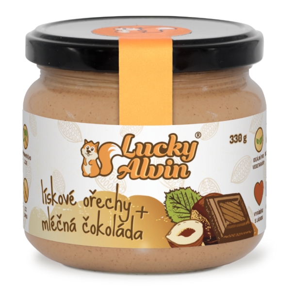 Lískooříškové máslo + mléčná čokoláda - Lucky Alvin